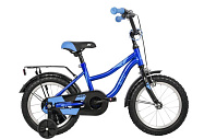 Велосипед 14'' NOVATRACK WIND (1ск,защ.цепи, крылья, тормоз ножной, багаж.) синий