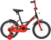 Велосипед 16'' NOVATRACK STRIKE (торм.ножной, крылья черные) черно-красный