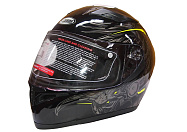 Шлем интеграл COBRA JK315, черный, с серой графикой(1), размеры XL