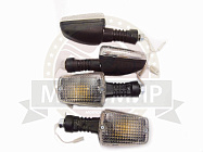 Поворотник на ИЖ (BF-02)  квадратный белый (комплект) с лампочками (ТСП)(Россия)