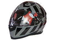 Шлем интеграл SHIRO SH-881sv, RAZZE, цвет STORM, размер L