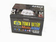 Аккумулятор 12В  4 А/ч, кислотный AGM  (Тюмень 6МТС -4)  (114х70х86) обратная полярность