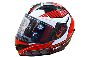 Шлем интеграл SHIRO SH-870 POLE, цвет RED, размер M