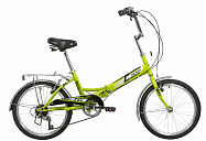 Велосипед 20'' TG-30 NOVATRACK (складной,1ск,торм.V-Brake, багаж.,зв.) салатовый
