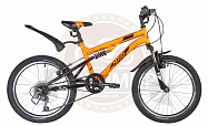 Велосипед 20" NOVATRACK TITANIUM (2х.подв,МТВ,6ск,рама саль,Microshift/Power) оранжевый