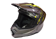 Шлем кроссовый COBRA JK801, №3 серый - лайм, размеры L