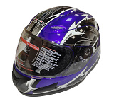 Шлем интеграл KIRIN KL-118, черный, серый, красный, синий, размер S