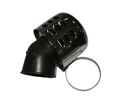 Фильтр воздушный нулевого сопротивления (7) ЦИЛИНДР КОРПУС  ХРОМ (d=42 мм)(под углом 45 гр).К65, К68