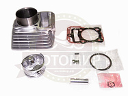 Цилиндр в сборе с поршнем CG200 см3 63,50мм (цилиндр+поршень+палец+кольца) (27010348+X21020011)