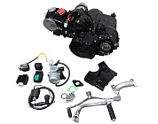 Двигатель 4т. 125 см3 (С120, 1P52)  АЛЬФА горизонтальный, тюнинг, круговая, педаль двойная