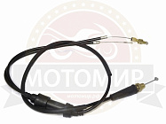 Трос газа L-1180/1210мм, Fighter 250, ход-80/80мм, трубка прямая, двойной