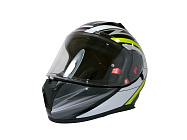 Шлем TVS RACING (Индия) STREET D/V BLACK YELLOW размер L, + пинлок в комплекте, очки