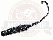 Глушитель YBR125 в сборе с коленом