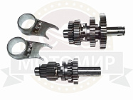 Коробка в сборе Альфа 50сс, DELTA, "Zodiak" под игольчатый подшипник (первич. вал без ступеньки)