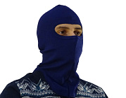 Подшлемник-балаклава, закрытое лицо, синий, 100% хлопок (П168)