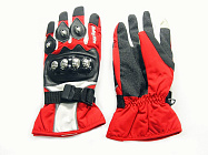Перчатки зимние PRO-BIKER HX-04 текстиль с защитой (красные)
