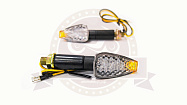Боковой фонарь (LED) (компл. - 1 пар) QZ-003 черный, конусовидный