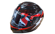 Шлем интеграл SHIRO SH-870 FLASH, цвет BLACK_RED, размер L