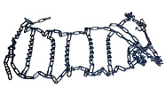 Цепь противоскольжения для ATV на колеса 10" (например 23х7-10") , цена за 2 ШТУКИ