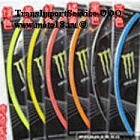 Наклейка на колесный диск неон-черный, блистер