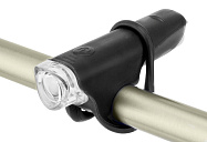 Фара  Вело передняя, 1суперяркий светодиод, мягкий сил/, на руль (чёрный,белый,зел) JY-267-GL