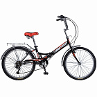 Велосипед 24'' TG-24 NOVATRACK (складной, 1ск,торм.2 руч.,Shimano ) черный