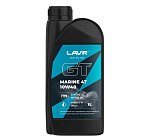Масло LAVR MOTO GT MARINE для 4т двиг., синтетика SAE 10W40, API SM,nmma: fc-w,1литр. (Ln7799) (Н)