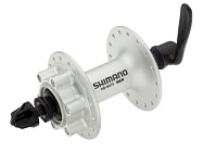 Втулка передняя SHIMANO HB-M475 ALIVIO, 32Н, под диск (6 болтов), OLD:100мм, ось:108мм, серебристая,