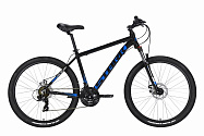 Велосипед 26" STARK Indy 2.D (21) (рама ал. 14,5",16",18",20"  21ск, Shimano,мех) черный/синий