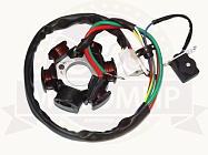 Зажигание Honda DIO AF 18/27 Tact 09/16/24/30/31 голое (без маховика) (статор 5+1 катушек)
