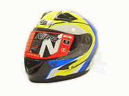 Шлем интеграл NITRO N2400 PIONEER (Black/Blue/Yellow/White), размер M (6 шт в кор.)