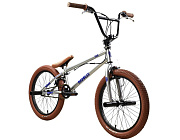 Велосипед 20" Stark'25 Madness BMX 2 (рама ст.,клещ. торм.,гироротор) серебристый/фиолетовый/песочны