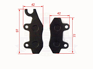 Колодки тормозные дисковые перед. 9060-080910, пара, СF ЯмахаРино660 FA165, TTR250Rb Колодки тормозные дисковые перед. 9060-080910, пара, СF ЯмахаРино660 FA165, TTR250Rb