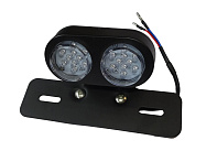 Стоп-сигнал (LED)  (WD-008) в черном корпусе с двумя круглыми лампами