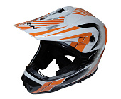 Шлем кроссовый KIRIN QL-128S, черный, красный, черн-крас, чер-желт, размер M