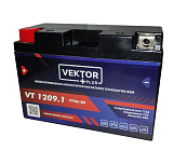 Аккумулятор 12В  9 А/ч, кислотный AGM (VEKTOR VT 1209.1), (151х71x107) прямая полярность