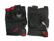 Перчатки PRO-BIKER MCS-57B без пальцев (чёрно-красные), р-р L