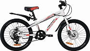 Велосипед 20'' NOVATRACK PRIME (6-скор, TY21/TS38/SG-6SI, диск.тормоз ARTEK) 133970, белый