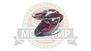 Шлем кроссовый YM-211 "YAMAPA", черно-белый, черно-розовый, размер M детский