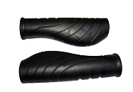 _Грипсы для велосипеда 125мм, ПВХ, резина, анатомические, с закрытым концом, чёрные (CSG-668L) TBS