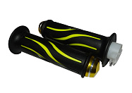 Ручка руля правая (газа) WIZARD в сборе (с резинкой) + ручка левая (резинка) (05050Q087+05050Q090)