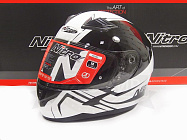 Шлем интеграл NITRO N2400 ROGUE (Black/White), размер M (6 шт в кор.)