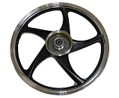 Обод 17" задний литой, барабан. тормоз 1,6-17  Альфа, Дельта, Zodiak №3 черный (5 С-луч)