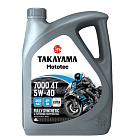 Масло TAKAYAMA MOTOTEK 7000, 4T 5W40 SN MA-2 синтетика, 4 литра 6056078 Масло TAKAYAMA MOTOTEK 7000, 4T 5W40 SN MA-2 синтетика, 4 литра 6056078