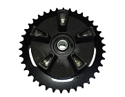 Звезда 38 зуб. (520) (d74,5mm - 59mm) цепи, задняя COMBAT 400 в сборе с основанием