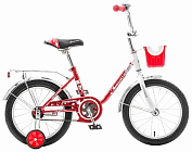 Велосипед 16'' NOVATRACK MAPLE (торм.нож,крыл. цвет, баг.хром.пер.корзина) 117095 красный