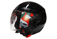 Шлем открытый SHIRO SH-62, SOLID, цвет BLACK, размер L
