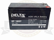Аккумулятор 12В  7 А/ч, кислот.AGM (Delta DT 1207)(150х65х90) для электр машинок,гориз. клеммы слева