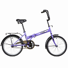 Велосипед 20'' TG-30 NOVATRACK (складной,1ск,торм.V-Brake, багаж.,зв.) фиолетовый