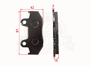 Колодки тормозные дисковые Honda Lead100 (пара) (как QT-4 только с хвостиком)